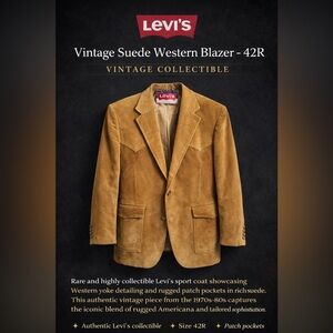Rare 1970’s Levi's Tan Suede Blazer
